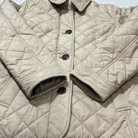 Women's Barbour Forth Quilt Coat The Tartan Collection Tan Size 8 - Picture 12 of 16